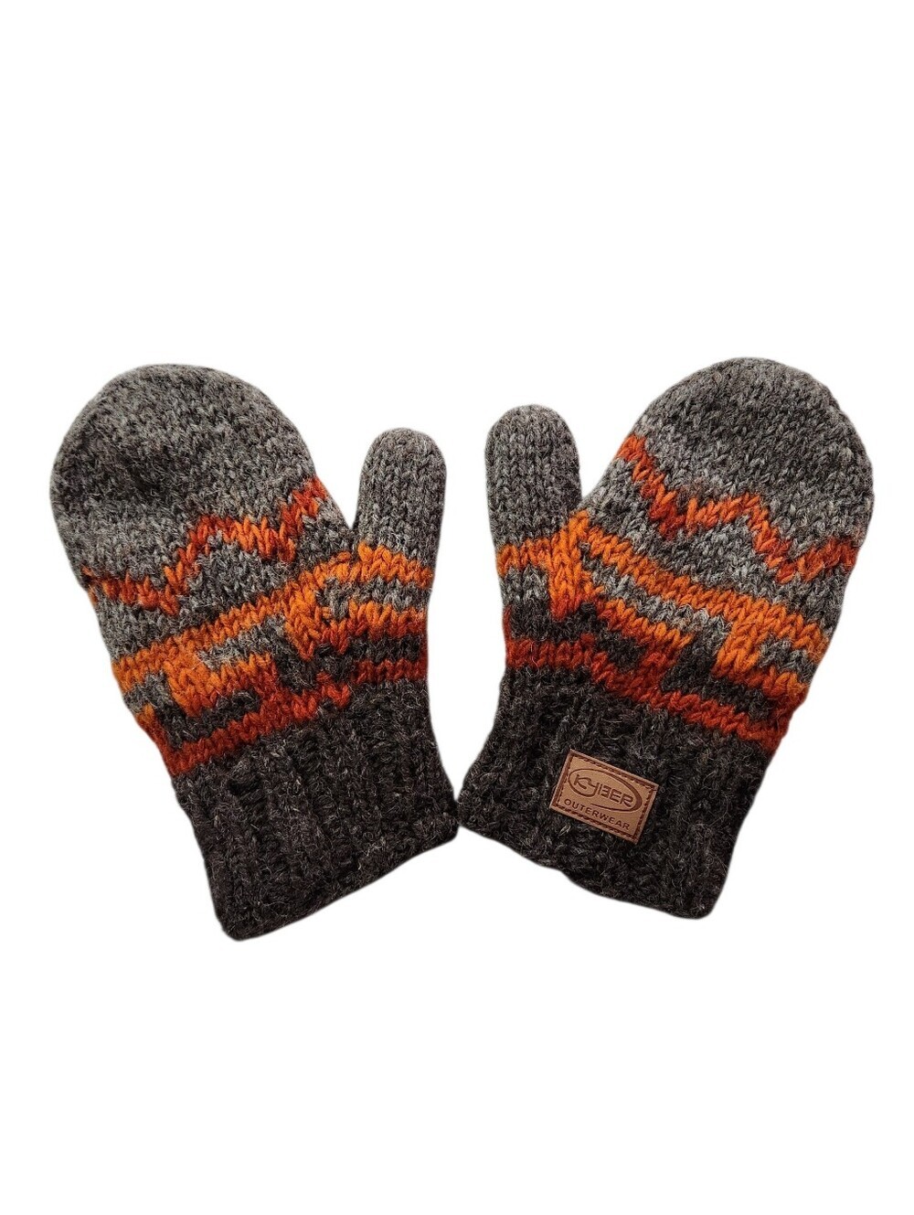 Kyber Outerwear Wool Granola Cabincore Knit Fleece Lined Mittens OS